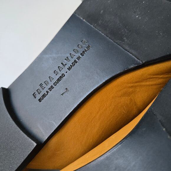 Freda Salvador NEW Ono Gingham Bow Tie Grommet Yellow Leather Mule Flats Size 7 - Picture 8 of 16